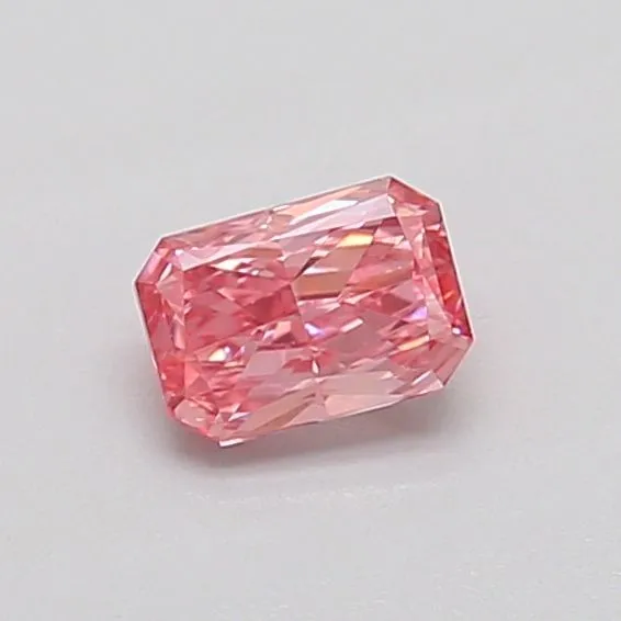 0.36ct RADIANT Fancy Vivid Pink SI1 Coloured Lab diamond