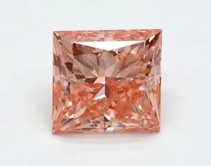3.03ct PRINCESS Fancy Vivid Pink SI1 Coloured Lab diamond