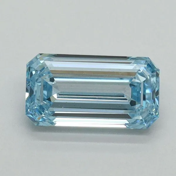 1.03ct EMERALD Fancy Intense Blue VS1 Coloured Lab diamond