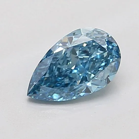 0.81ct PEAR Fancy Vivid Blue VS1 Coloured Lab diamond