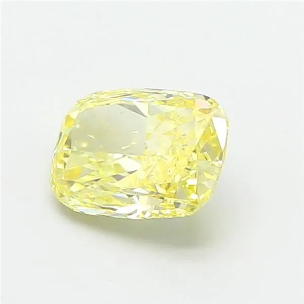 1.25ct CUSHION Fancy Intense Yellow VS1 Coloured Lab diamond