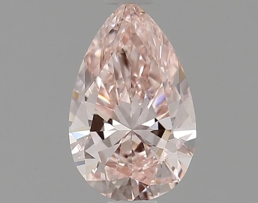 0.70ct PEAR Fancy Vivid Pink VVS1 Coloured Lab diamond