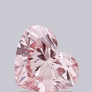1.24ct HEART Fancy Intense Pink VS1 Coloured Lab diamond