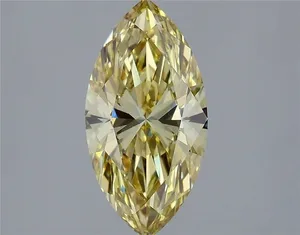 2.01ct MARQUISE Fancy Intense Yellow VS1 Coloured Lab diamond