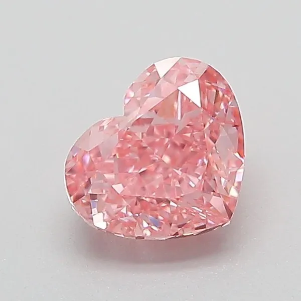1.04ct HEART Fancy Vivid Pink VS1 Coloured Lab diamond