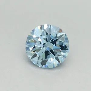 0.34ct ROUND Fancy Vivid Blue VS1 Coloured Lab diamond