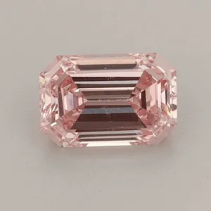 0.7ct EMERALD Fancy Intense Pink VS2 Coloured Lab diamond