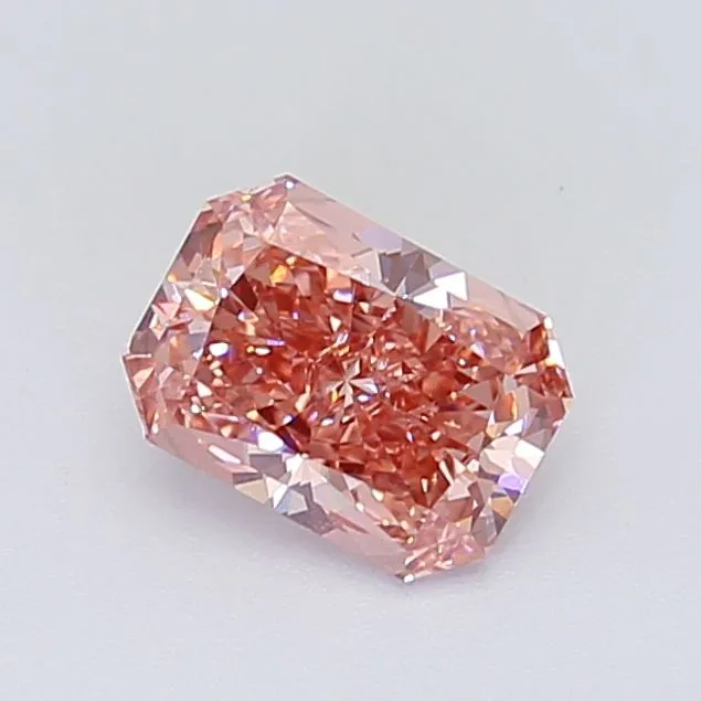 1.07ct RADIANT Fancy Intense Brown Pink VS1 Coloured Lab diamond