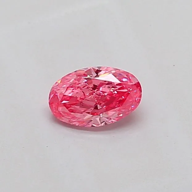 0.42ct OVAL Fancy Vivid Pink VS1 Coloured Lab diamond