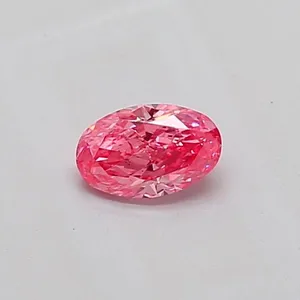 0.42ct OVAL Fancy Vivid Pink VS1 Coloured Lab diamond