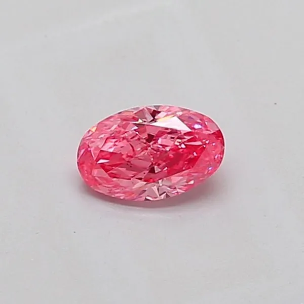 0.42ct OVAL Fancy Vivid Pink VS1 Coloured Lab diamond