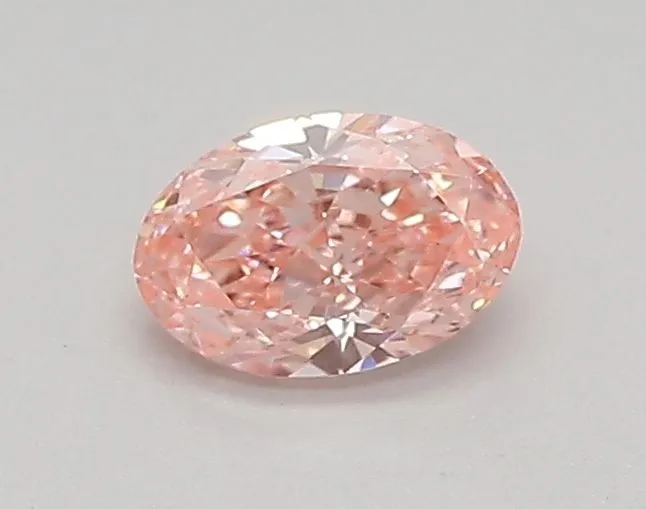 0.34ct OVAL Fancy Vivid Pink VS1 Coloured Lab diamond