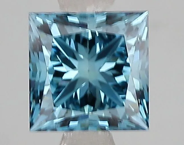1.56ct PRINCESS Fancy Vivid Blue VS1 Coloured Lab diamond