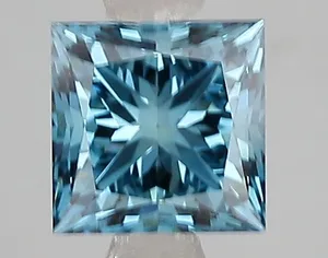 1.56ct PRINCESS Fancy Vivid Blue VS1 Coloured Lab diamond