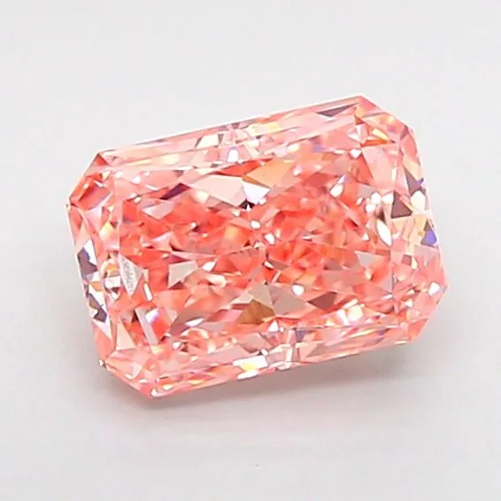 1.07ct RADIANT Fancy Vivid Pink VS1 Coloured Lab diamond