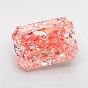 1.07ct RADIANT Fancy Vivid Pink VS1 Coloured Lab diamond