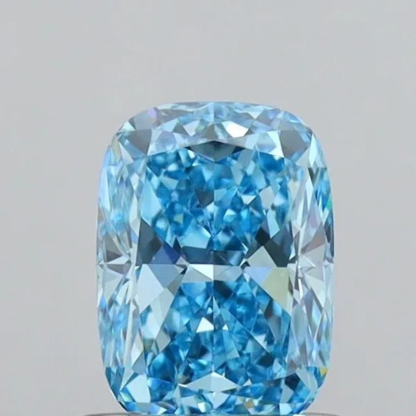 1.02ct CUSHION Fancy Vivid Blue VVS2 Coloured Lab diamond