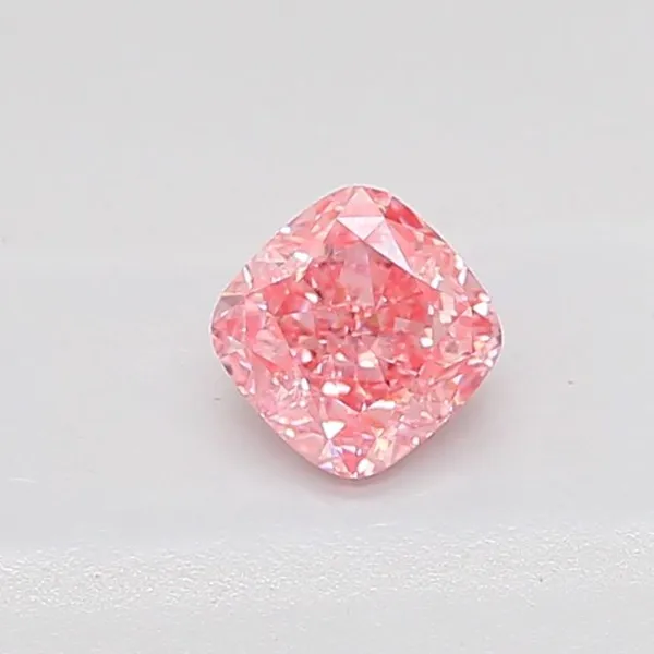 1.08ct CUSHION Fancy Vivid Pink VVS2 Coloured Lab diamond