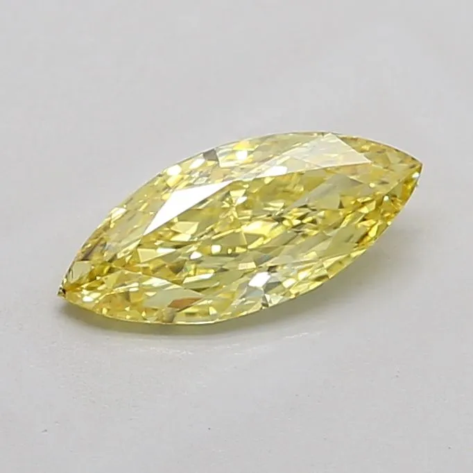 0.90ct MARQUISE Fancy Intense Yellow VS1 Coloured Lab diamond