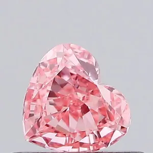 0.31ct HEART Fancy Vivid Pink VVS2 Coloured Lab diamond