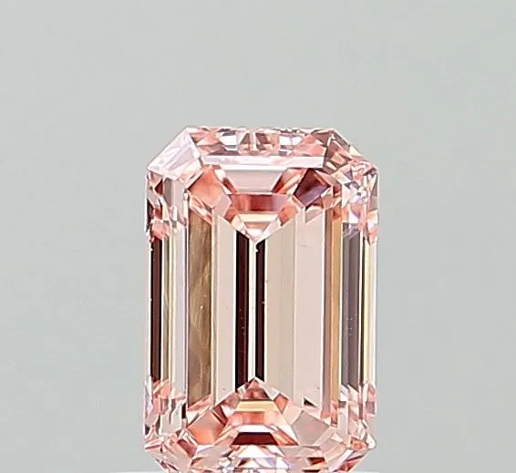 0.89ct EMERALD Fancy Intense Pink VS1 Coloured Lab diamond