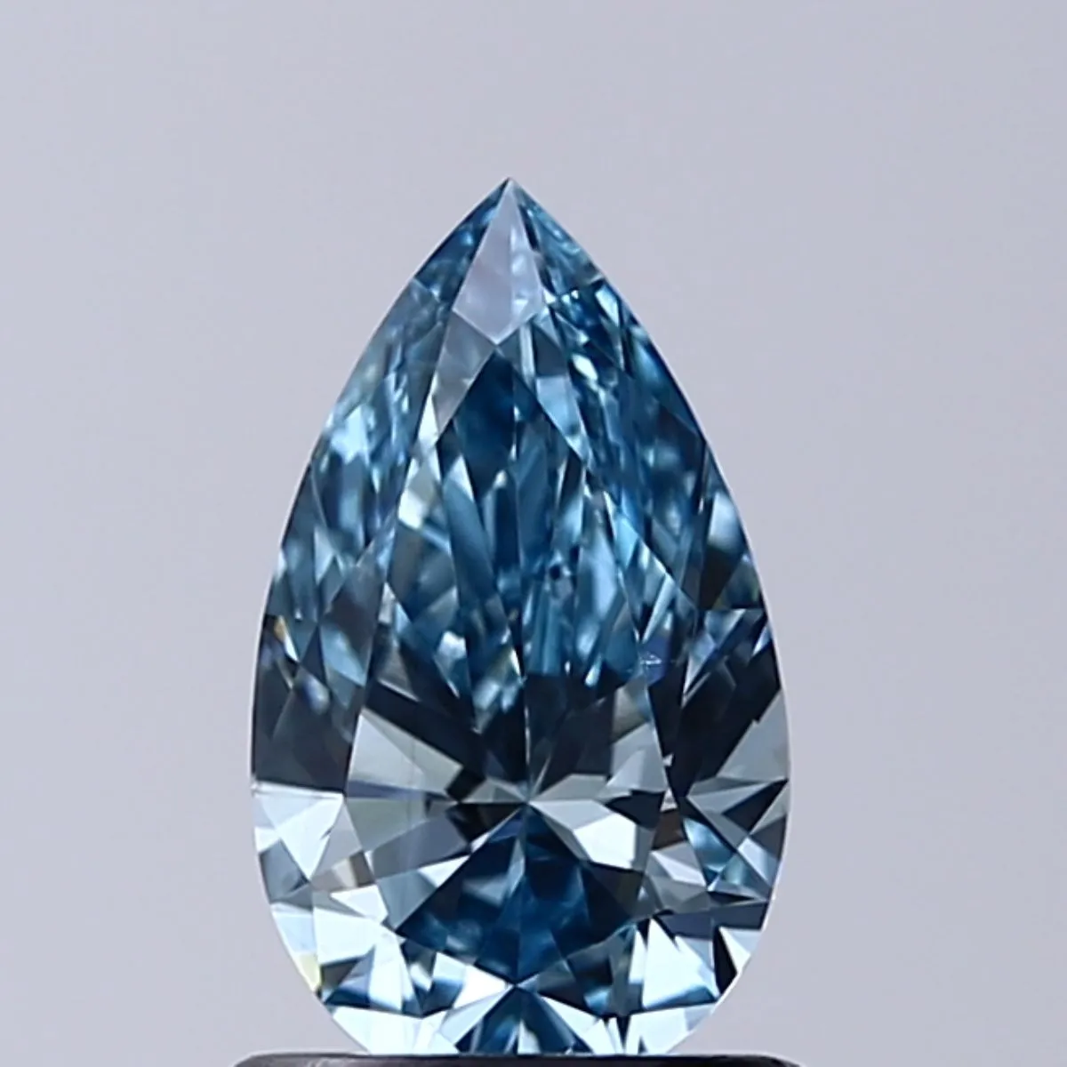 0.90ct PEAR Fancy Intense Blue VS1 Coloured Lab diamond