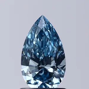 0.9ct PEAR Fancy Intense Blue VS1 Coloured Lab diamond