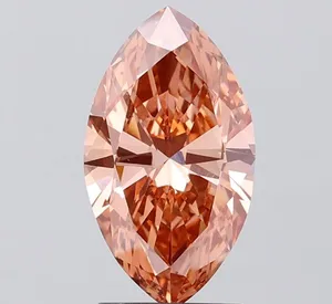 2.01ct MARQUISE Fancy Vivid Brownish Pink VS2 Coloured Lab diamond