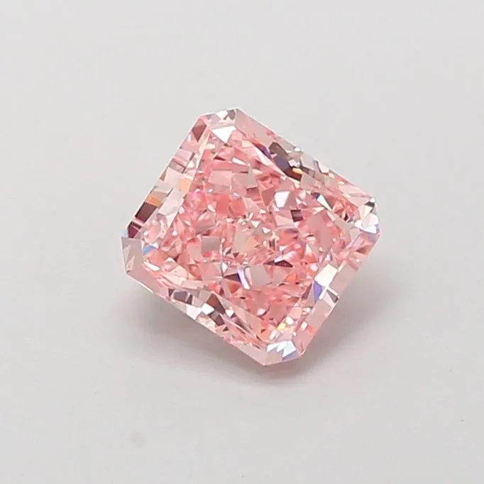 1.49ct RADIANT Fancy Vivid Pink VS1 Coloured Lab diamond