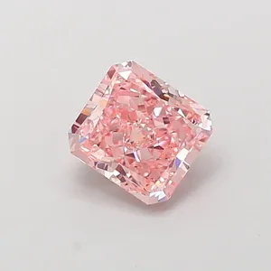 1.49ct RADIANT Fancy Vivid Pink VS1 Coloured Lab diamond