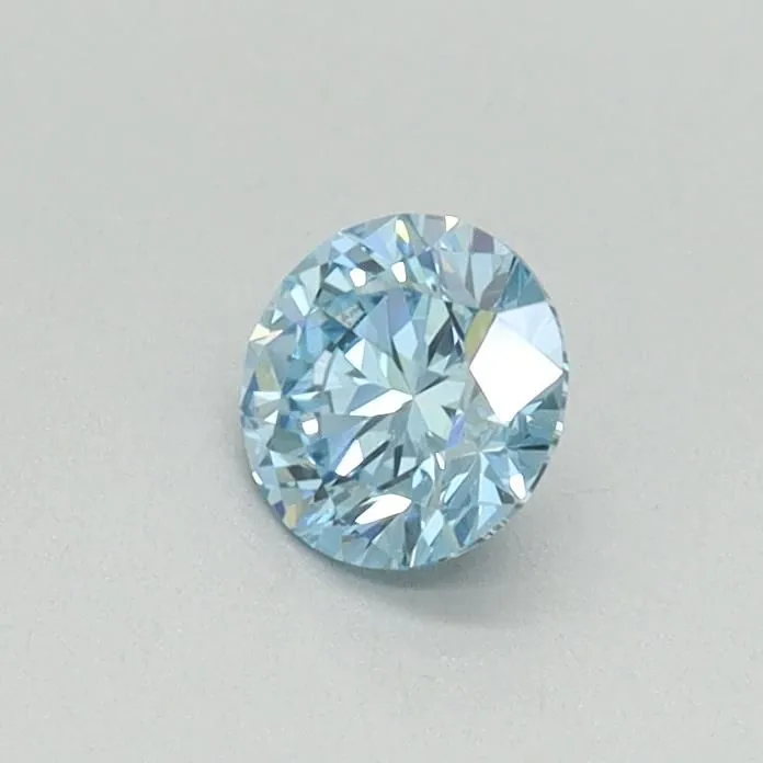 0.34ct ROUND Fancy Vivid Blue VS2 Coloured Lab diamond