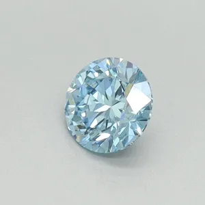 0.34ct ROUND Fancy Vivid Blue VS2 Coloured Lab diamond