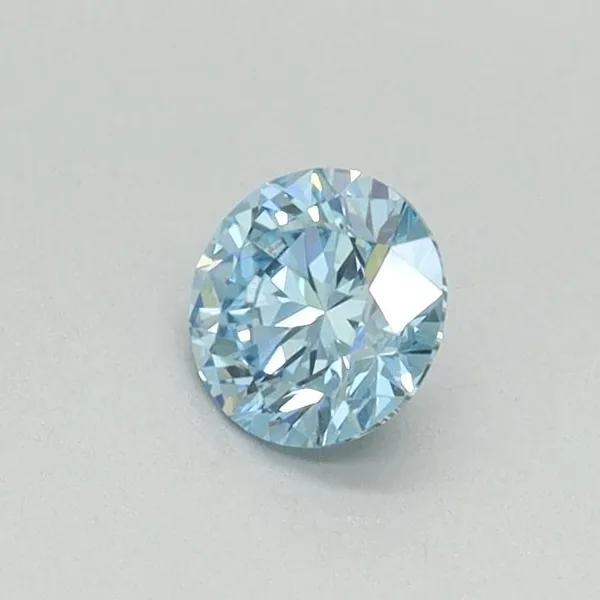 0.34ct ROUND Fancy Vivid Blue VS2 Coloured Lab diamond