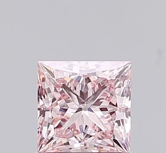 1.06ct PRINCESS Fancy Intense Pink VS1 Coloured Lab diamond