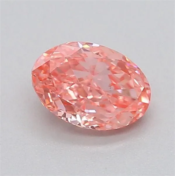 0.33ct OVAL Fancy Vivid Pink VS1 Coloured Lab diamond