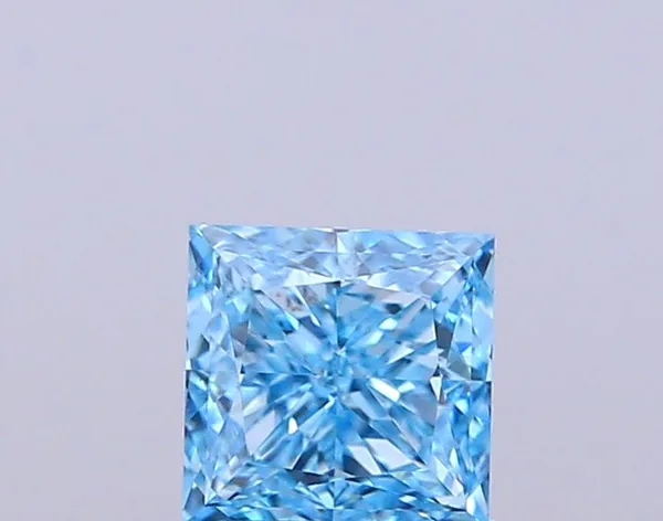 1.02ct PRINCESS Fancy Vivid Blue VS1 Coloured Lab diamond