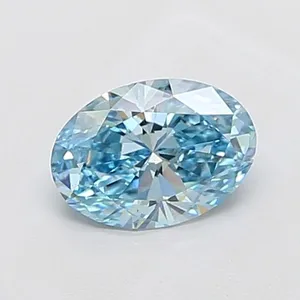 1.04ct OVAL Fancy Vivid Blue VS2 Coloured Lab diamond