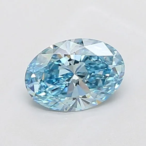 1.04ct OVAL Fancy Vivid Blue VS2 Coloured Lab diamond
