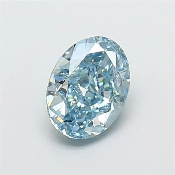 1.07ct OVAL Fancy Vivid Blue VVS2 Coloured Lab diamond