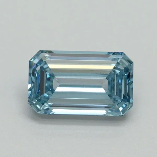 1.04ct EMERALD Fancy Intense Blue VVS2 Coloured Lab diamond