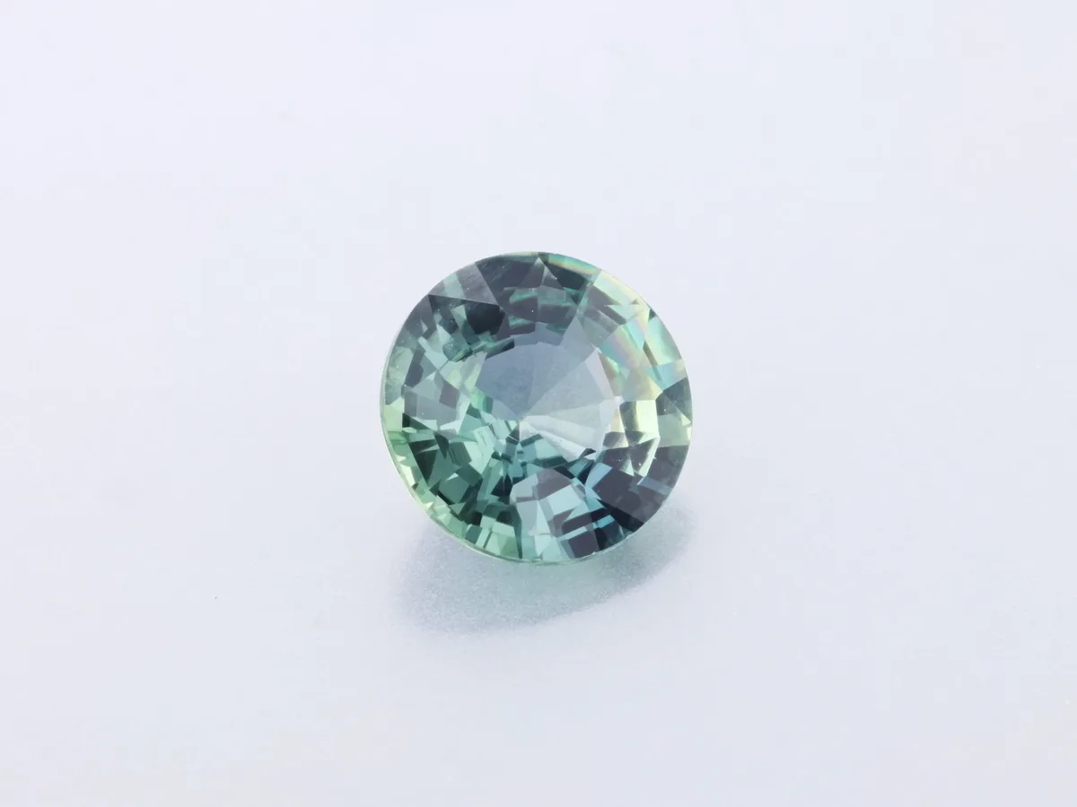 0.97ct Teal Sapphire, Round gemstone