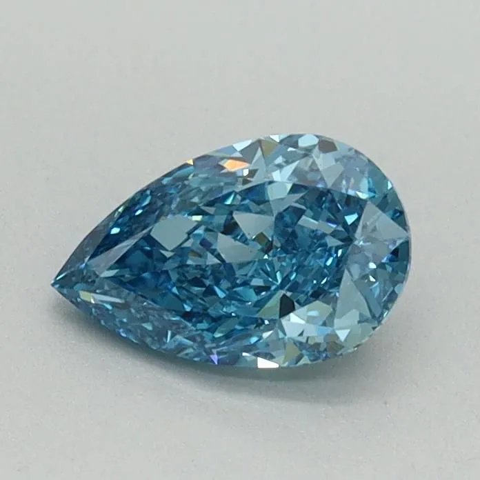 0.62ct PEAR Fancy Vivid Blue VS1 Coloured Lab diamond