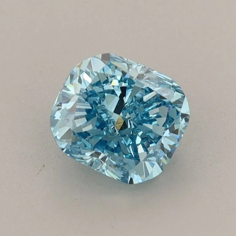 1.05ct CUSHION Fancy Vivid Blue VVS2 Coloured Lab diamond