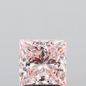 1.56ct PRINCESS Fancy Intense Pink VS1 Coloured Lab diamond