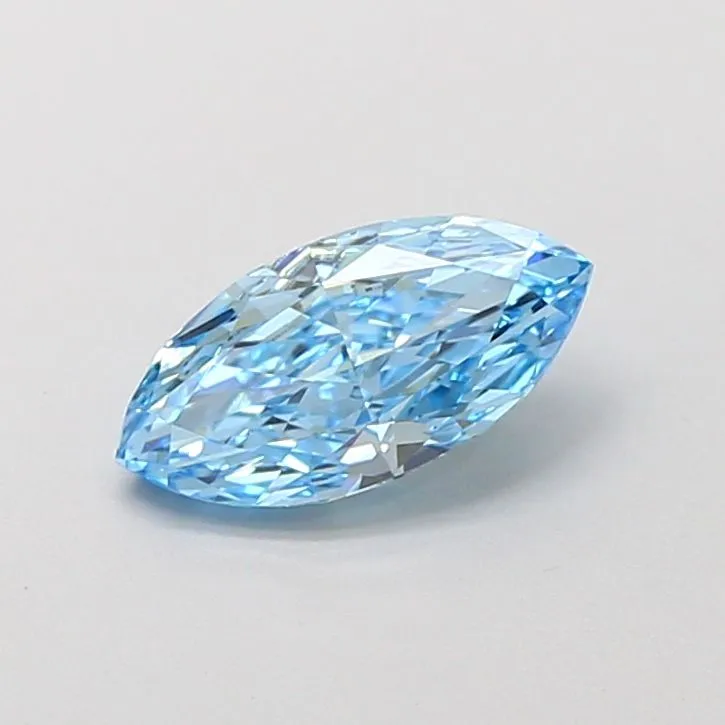 1.17ct MARQUISE Fancy Vivid Blue VS1 Coloured Lab diamond