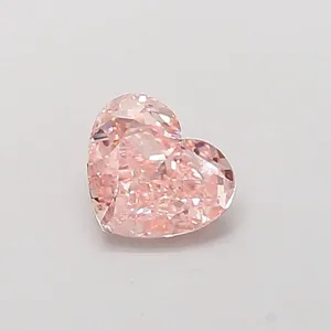 1.07ct HEART Fancy Pink VS1 Coloured Lab diamond