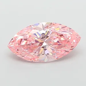 2.95ct MARQUISE Fancy Vivid Pink VS1 Coloured Lab diamond