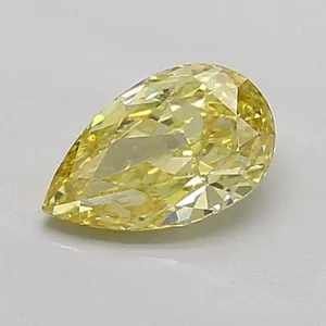 0.91ct PEAR Fancy Intense Yellow VS2 Coloured Lab diamond
