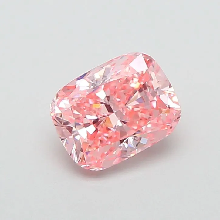 1.13ct CUSHION Fancy Vivid Pink VS1 Coloured Lab diamond