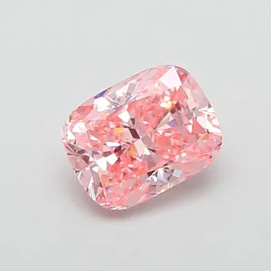 1.13ct CUSHION Fancy Vivid Pink VS1 Coloured Lab diamond